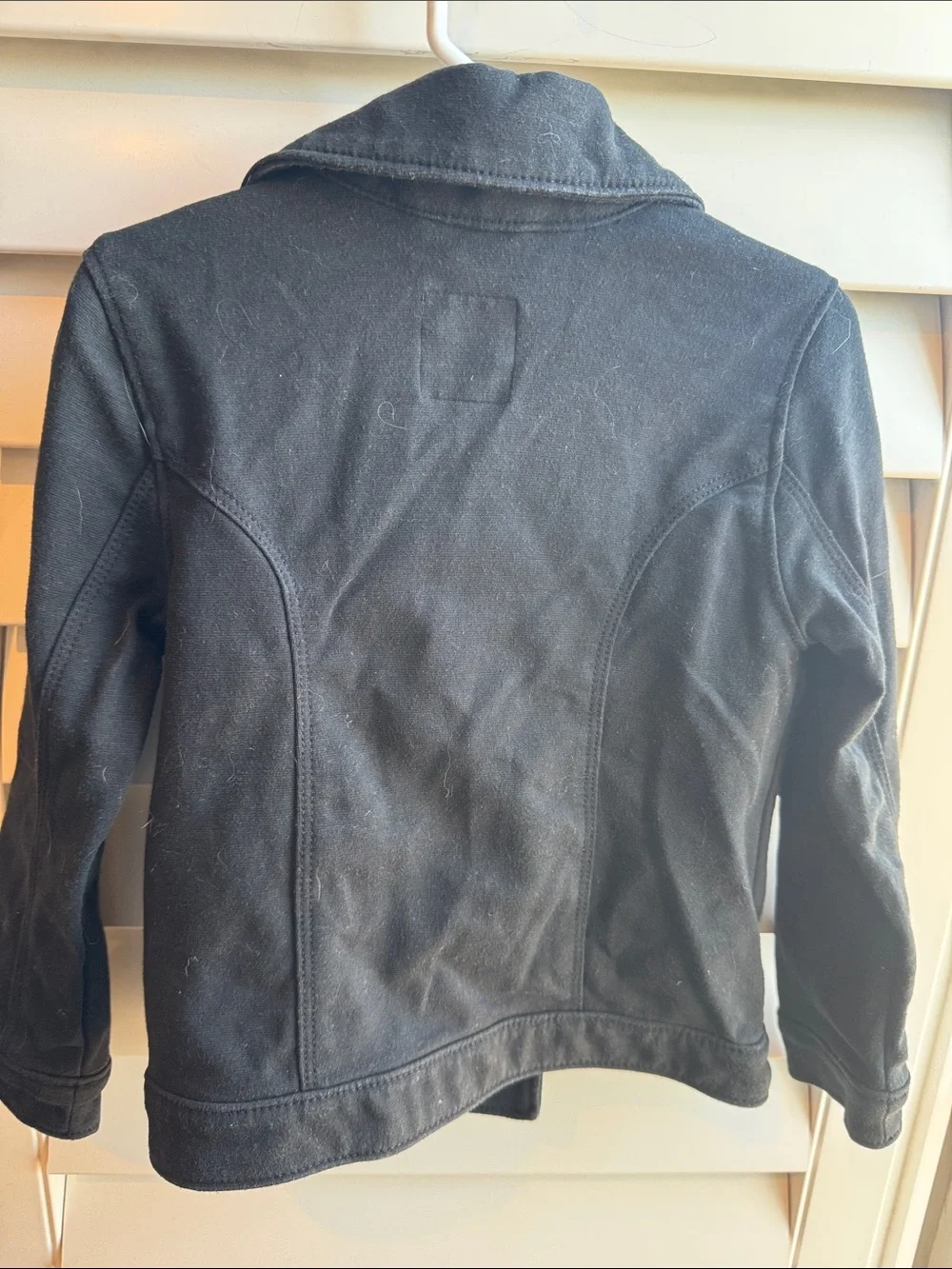 Old Navy Kids Knit Black Moto-Style Jacket